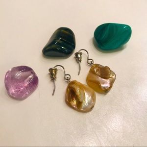 Abalone Shell Sterling Silver Drop Earrings